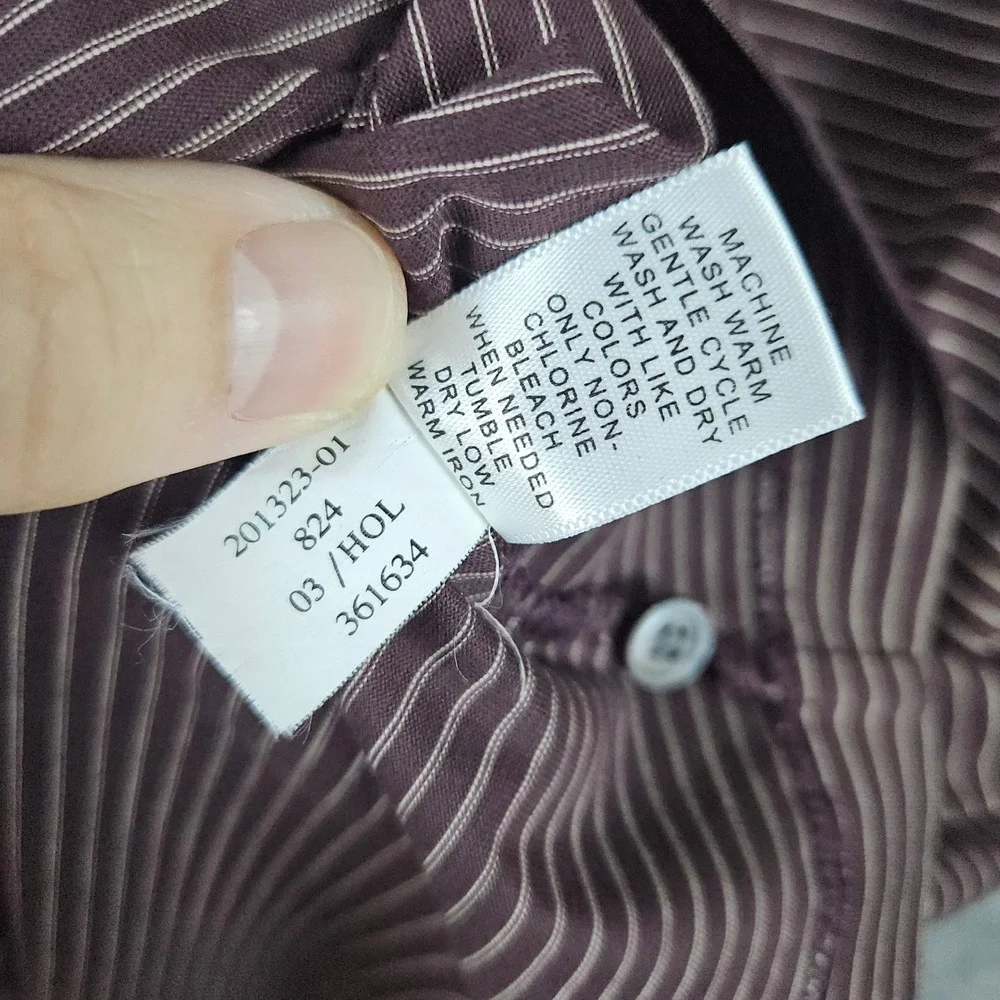Banana Republic Men's‎ Brown Striped Polo Shirt Size XL 100% Cotton PINHOLE